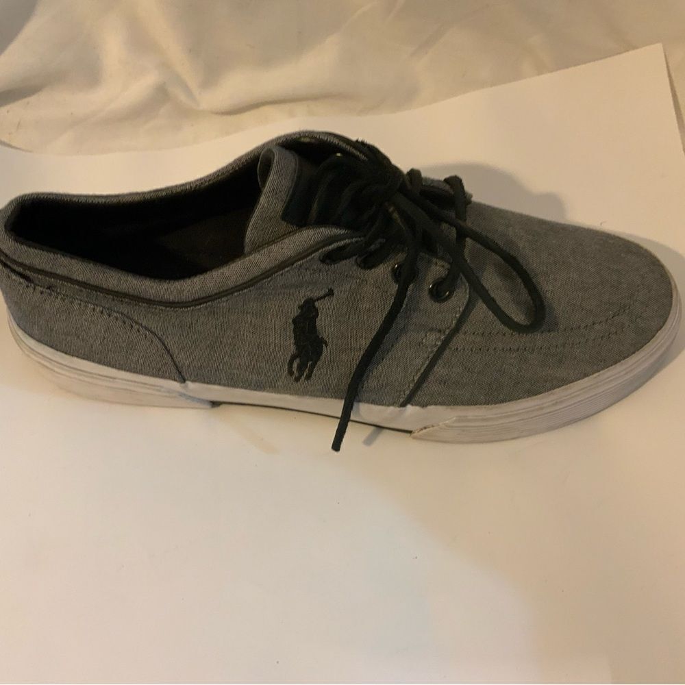POLO RALPH LAUREN FAXON LOW Men size 8 D Light-Grey Nylon Casual Shoes
